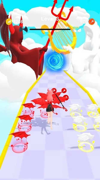天使或恶魔免费无限资源破解版：一款游戏玩法多的跑酷休闲游戏